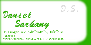 daniel sarkany business card